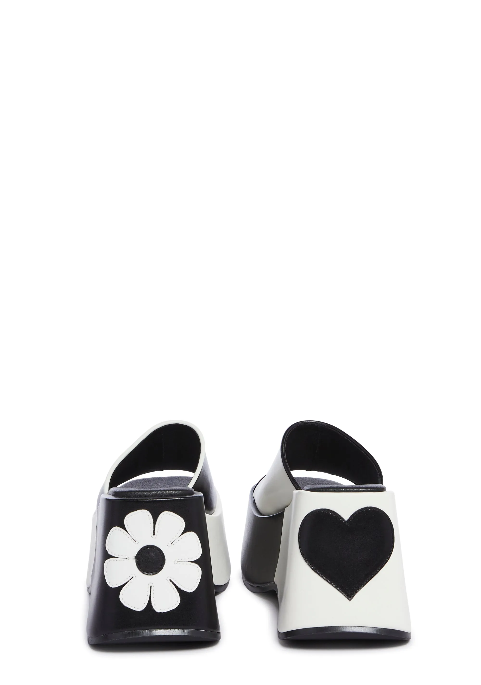 Free Luv Nation Platform Sandals - Black/White