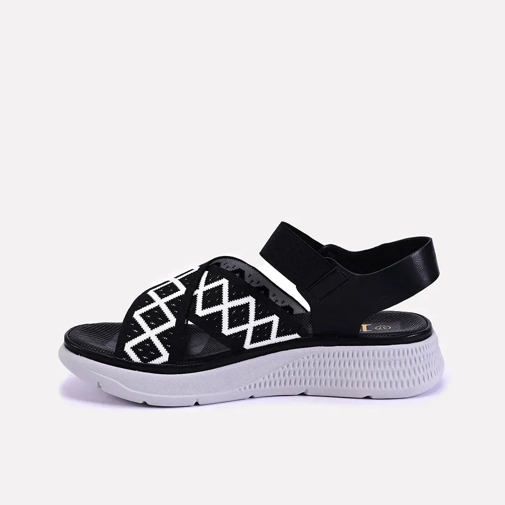 Sabrina Black Soft Casual Sandals 0421298