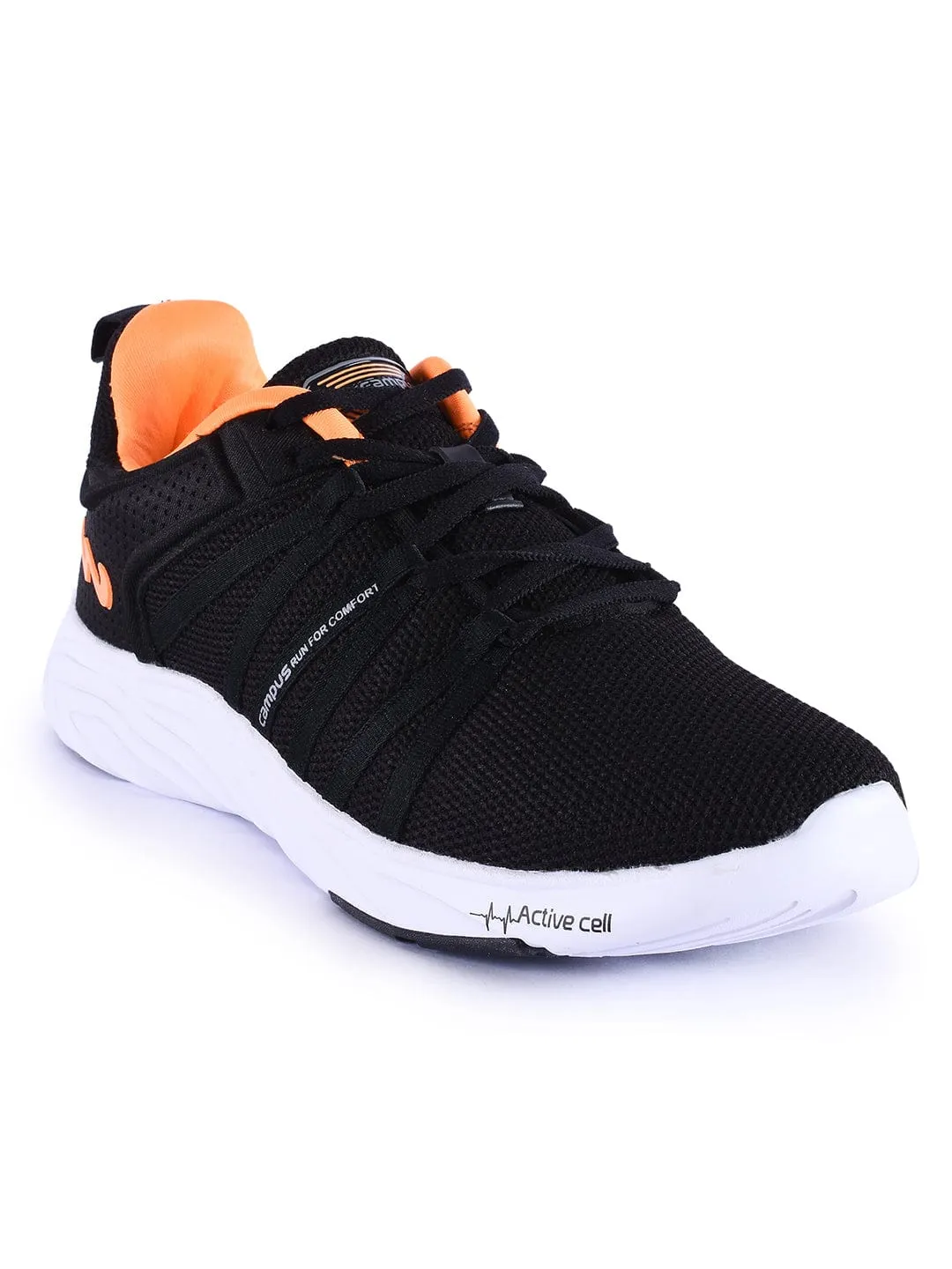 WYNK Black Men's Running Shoes